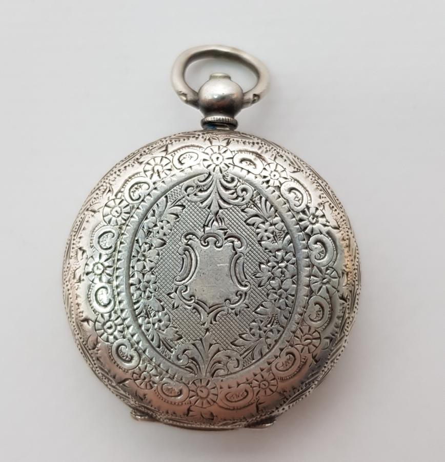 POCKET WATCH SILVER WITH PEN CRAFTING